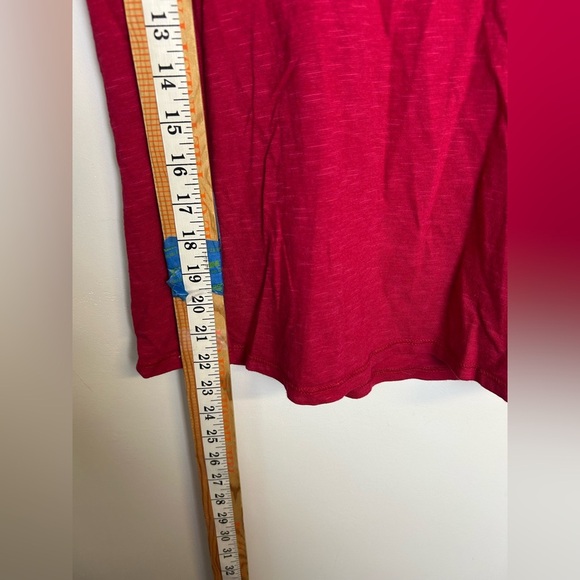 Toad & Co Organic Cotton Women's Red V-Neck Top Blouse Size S Casual outdoor - Picture 5 of 11